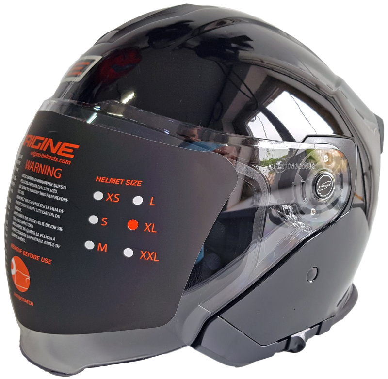 Шлем открытый Origine Palio Solid черный глянцевый