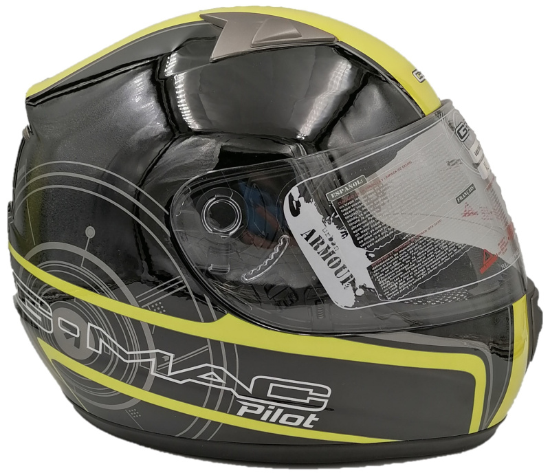 Мотошлем интеграл G-MAC PILOT BLACK/YELLOW