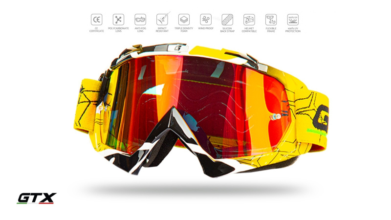 Очки для мотокросса GTX 5019 желтые