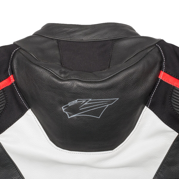 Мотокуртка RUSH BLAZE кожа, цвет черный/белый/красный