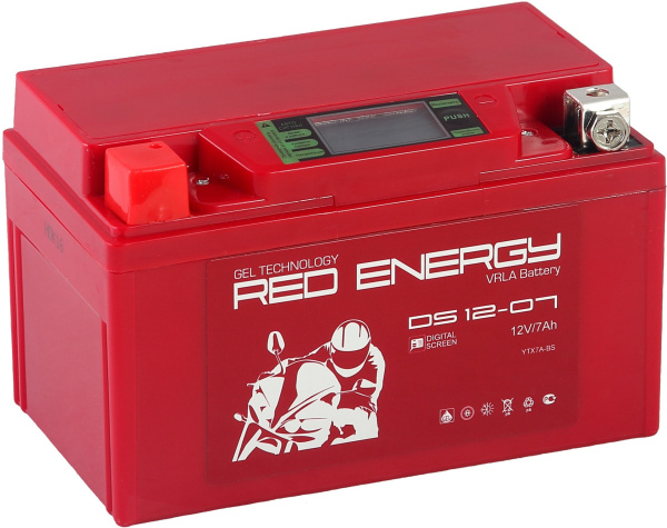 Аккумулятор Red Energy DS 1207 размеры (мм):150х86х94, YTX7A-BS, пуск.ток 110, 7 Ah