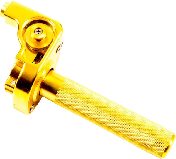 Ручка газа в сборе алюминиевая CNC желтая