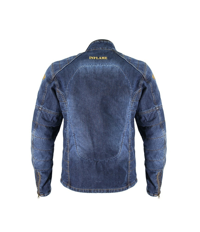 Мотокуртка мужская INFLAME DANDY хлопок+арамид, цвет синий