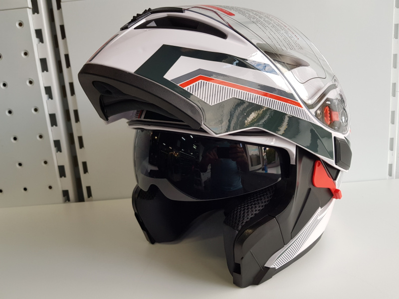 Шлем модуляр Ataki JK902 Shape белый/серый глянцевый