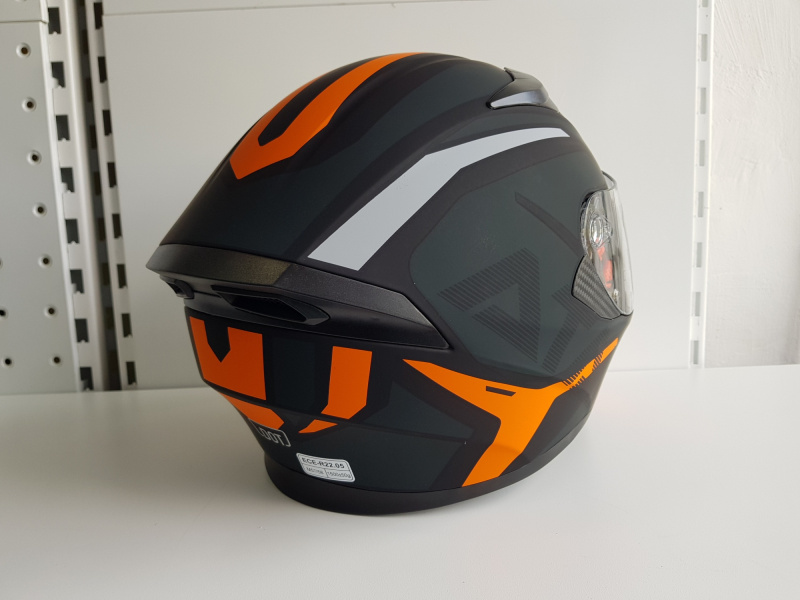 Шлем (интеграл) Ataki JK316 Route черный/оранжевый матовый