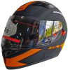 Шлем (интеграл) Ataki JK316 Route черный/оранжевый матовый