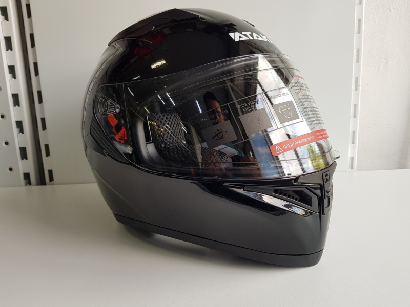 Шлем (интеграл) Ataki JK316 Solid черный глянцевый