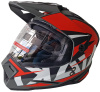 Шлем (мотард) Ataki JK802 Rampage красный/серый матовый