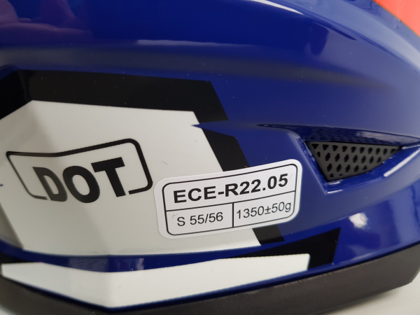 Шлем (кроссовый) Ataki JK801 Rampage синий/красный глянцевый