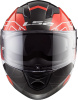 Мотошлем интеграл LS2 FF320 STREAM EVO KUB red black