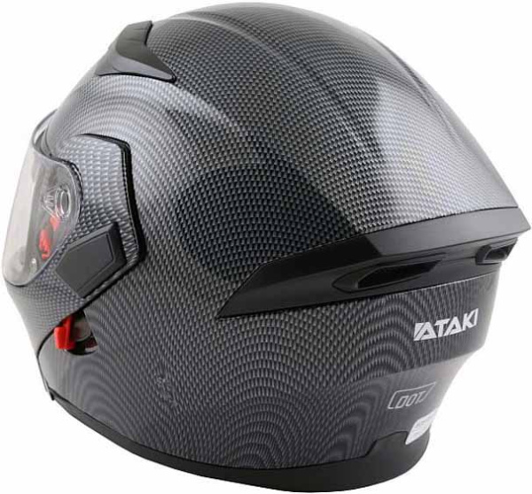 Шлем модуляр Ataki JK902 Carbon черный/серый глянцевый