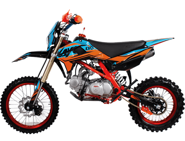 Питбайк KAYO EVOLUTION YX140EM 17/14 KRZ (механ. сцепл., эл. стартер 2022 г.)