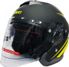 Шлем открытый Ataki JK526 Stripe черный/Hi-Viz желтый матовый