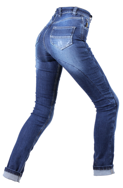 Мотоджинсы женские INFLAME THE WITCH, цвет синий тёмный