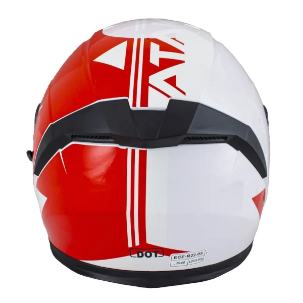 Шлем открытый Ataki JK526 Fusion красный/белый глянцевый