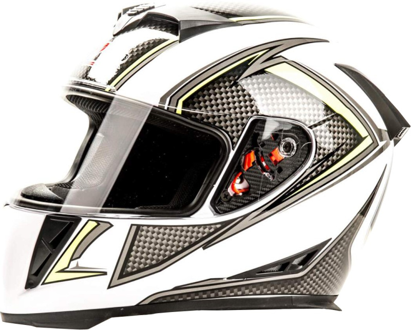 Шлем мото HIZER J5311 #2 white/lemon