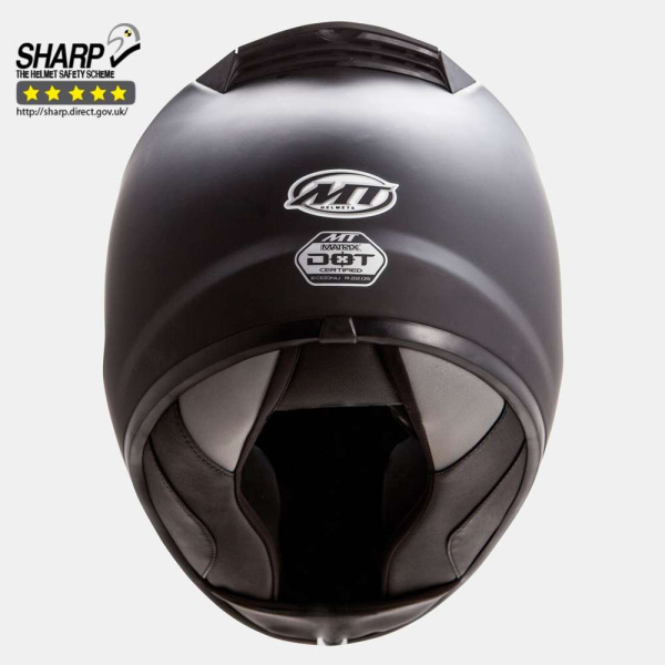 Мотошлем интеграл  MT MATRIX single mono MATT BLACK