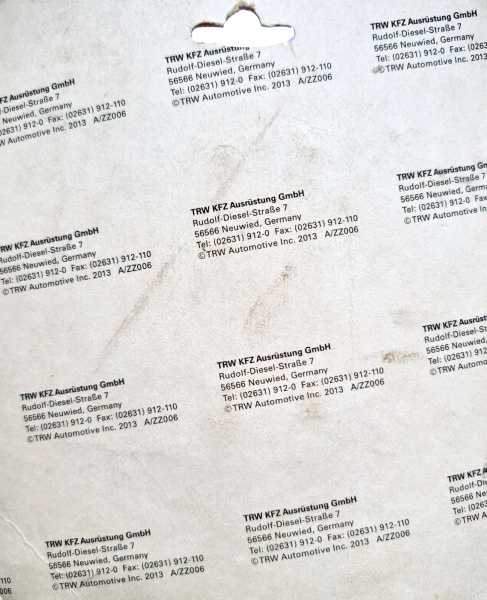 Упоры для ног универсальные Lucas TRW, аллюминий,черный MCF800S