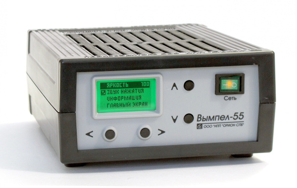 Зарядное устройство Вымпел-55 (автомат, 0-18А, 5-19 В  ЖК индикатор)