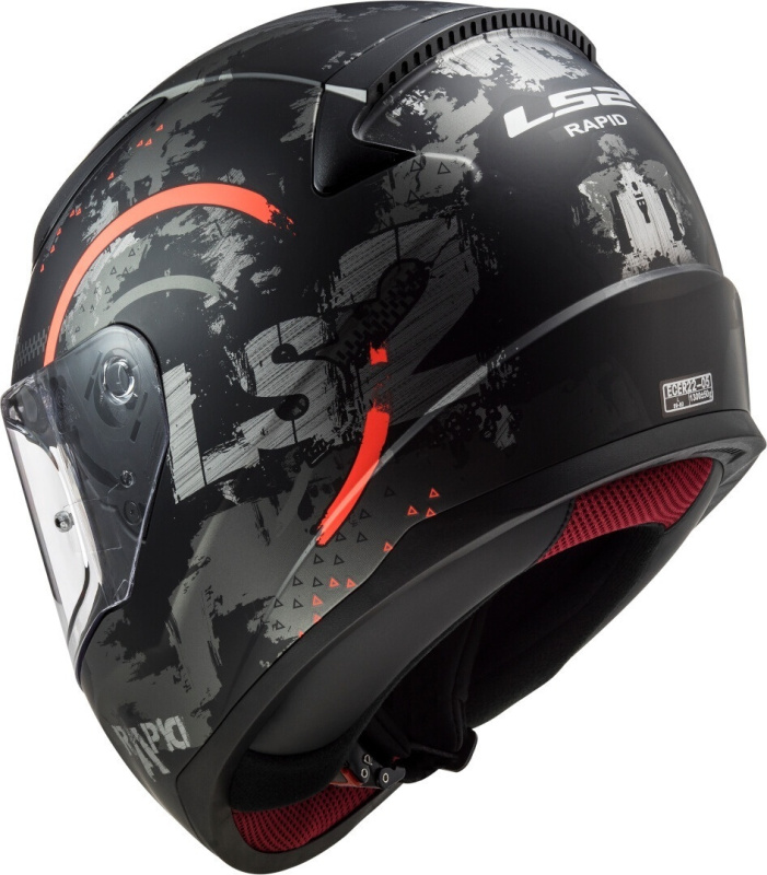 Мотошлем интеграл LS2 FF353 RAPID CIRCLE MATT TITANIUM FLUO ORANGE