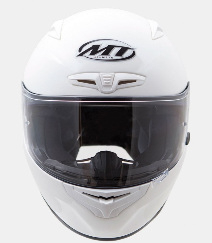 Мотошлем интеграл  MT MATRIX single mono GLOSS PERL WHITE