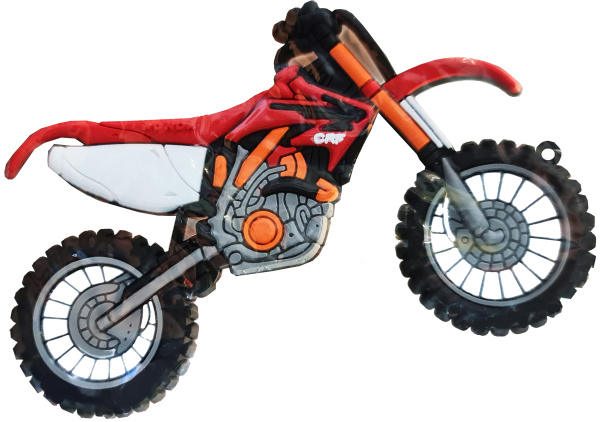 Брелок для ключей Мотоцикл (черный/красный)