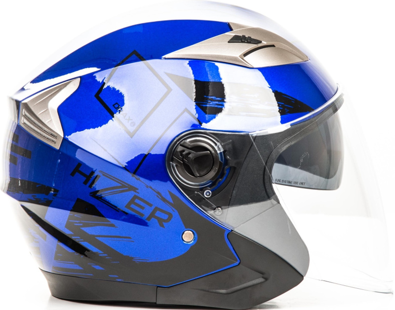 Шлем открытый HIZER 208 blue/black