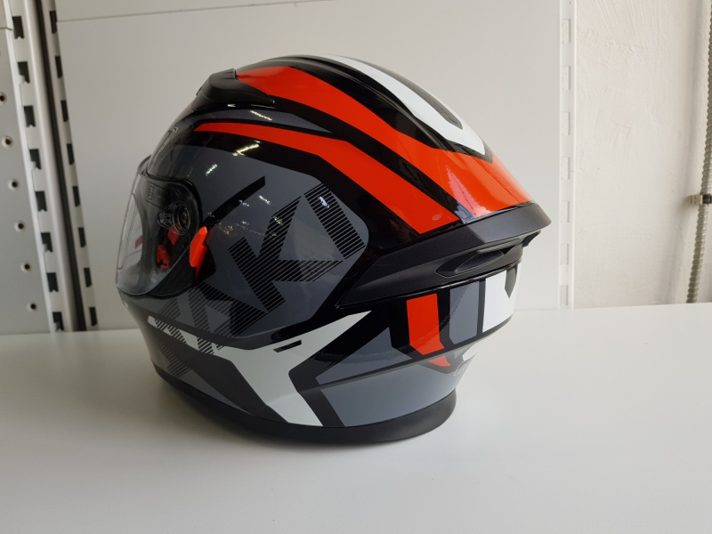 Шлем (интеграл) Ataki JK316 Route серый/красный глянцевый