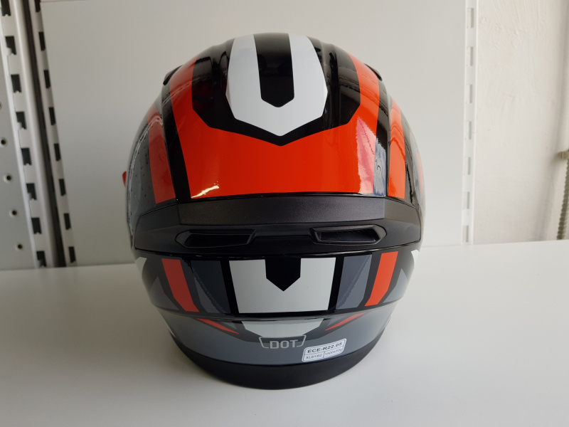 Шлем (интеграл) Ataki JK316 Route серый/красный глянцевый