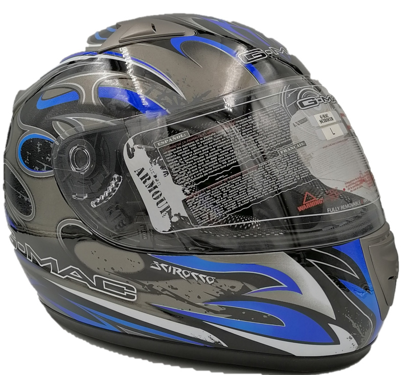 Мотошлем интеграл G-MAC SCIROCCO BLACK/SILVER/BLUE