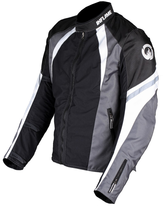 Мотокуртка мужская INFLAME BREATHE текстиль, цвет серый