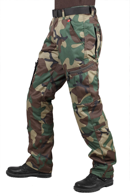 Мотоштаны мужские INFLAME SPIKE GREEN Ed., цвет зеленый-камуфляж