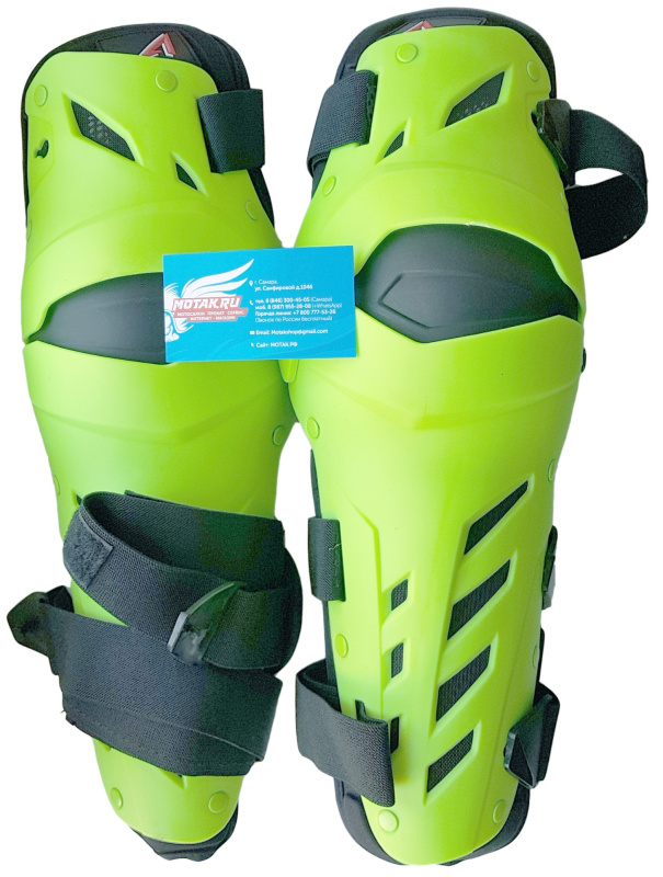 Защита колена шарнирная ATAKI SC-P212 Hi-Viz зеленая/черная