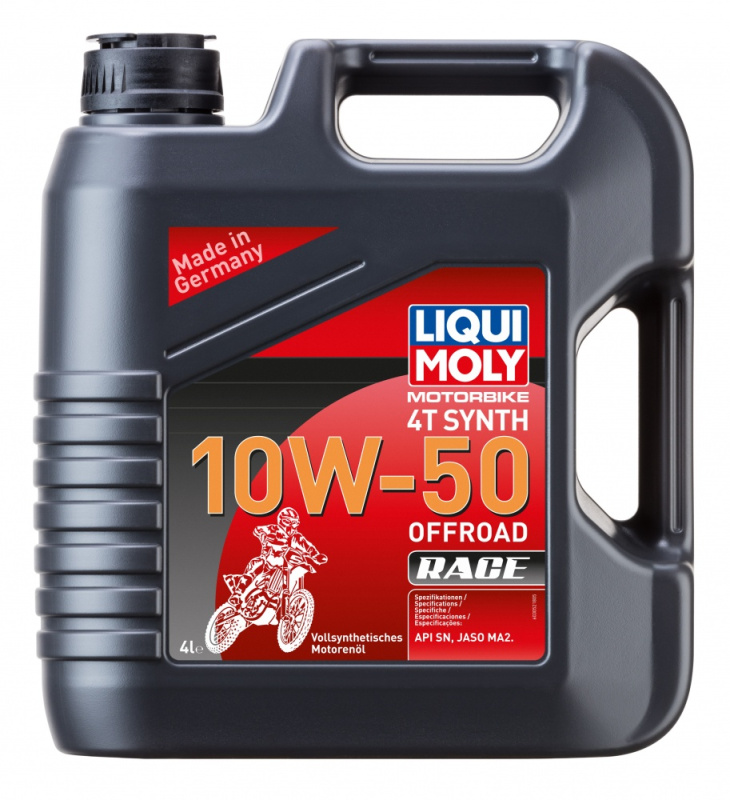 3052 Масло моторное Liqui Moly Motorbike 4T Synth Offroad Race 10W-50 (4л)