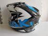Шлем (мотард) Ataki JK802 Rampage серый/синий глянцевый