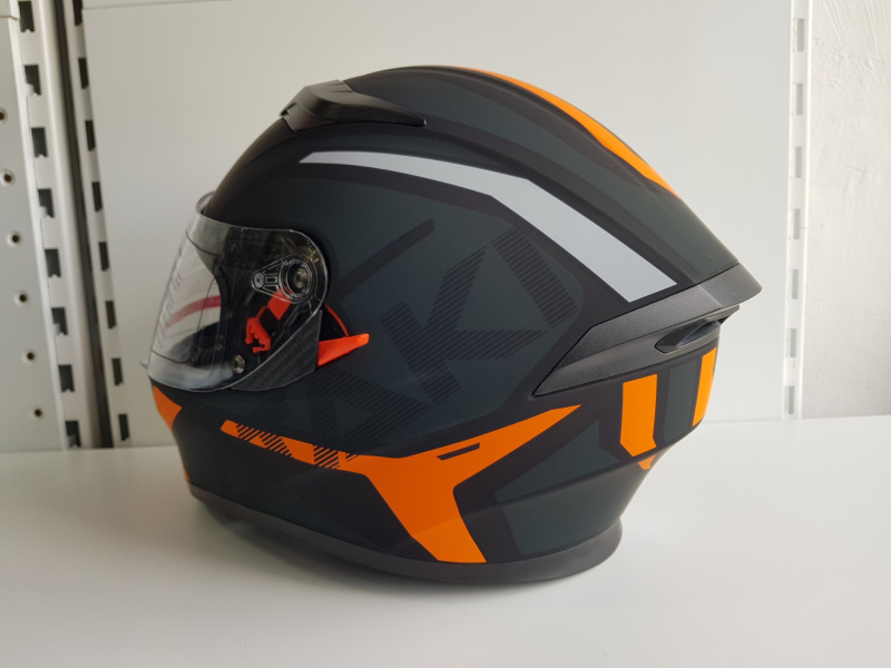 Шлем (интеграл) Ataki JK316 Route черный/оранжевый матовый