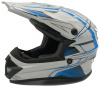 Шлем детский (кроссовый) ATAKI SC-15 Rift синий/белый глянцевый 