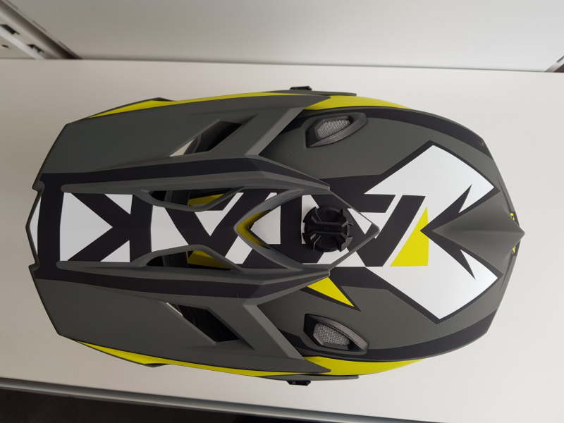 Шлем (кроссовый) Ataki JK801 Rampage серый/желтый матовый