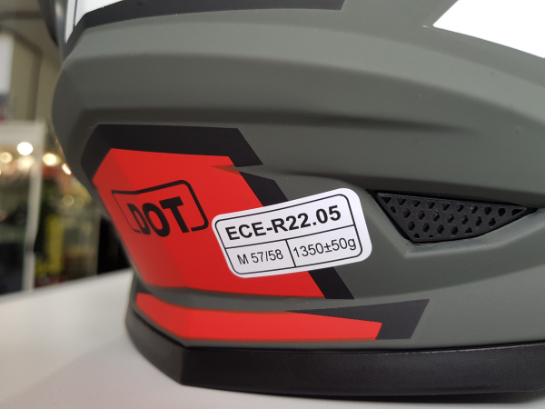 Шлем (кроссовый) Ataki JK801 Rampage красный/серый матовый