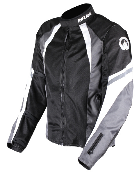 Мотокуртка мужская INFLAME INFERNO текстиль+сетка, цвет серый