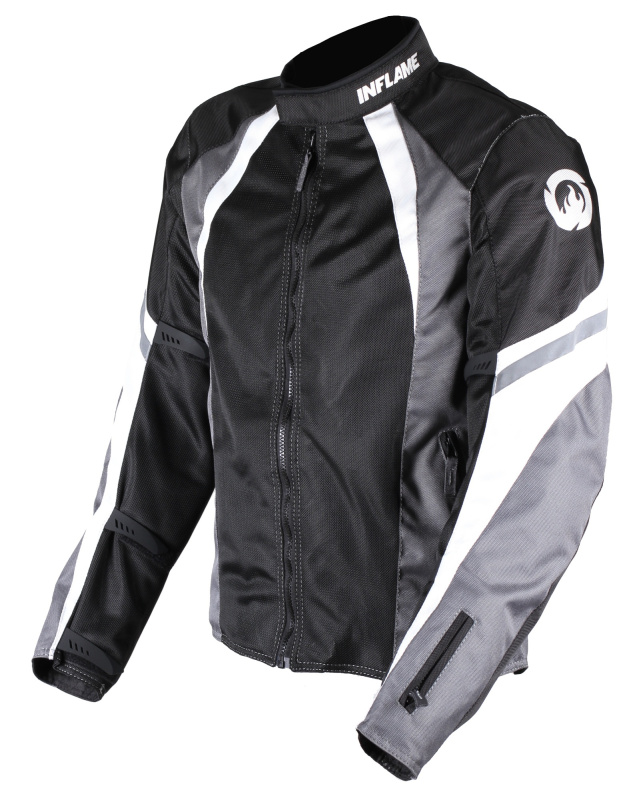 Мотокуртка мужская INFLAME INFERNO текстиль+сетка, цвет серый