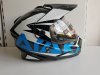 Шлем (мотард) Ataki JK802 Rampage серый/синий глянцевый